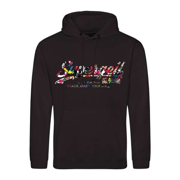 Hoodie Herren "Supergeil Classic" Schwarz – Bild 5