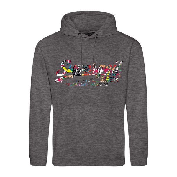 Hoodie Herren "Supergeil Classic" Charcoal