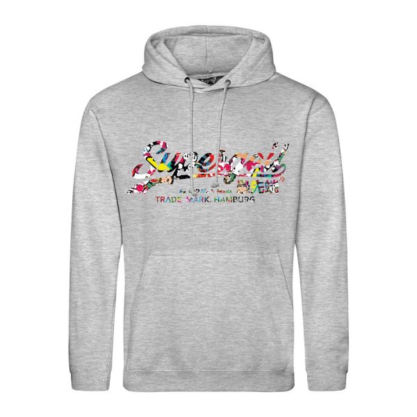 Hoodie Herren "Supergeil Classic" Heather Grey – Bild 5