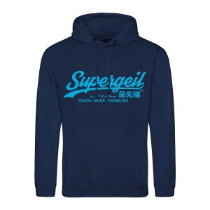Hoodie Herren "Supergeil Classic" Navy