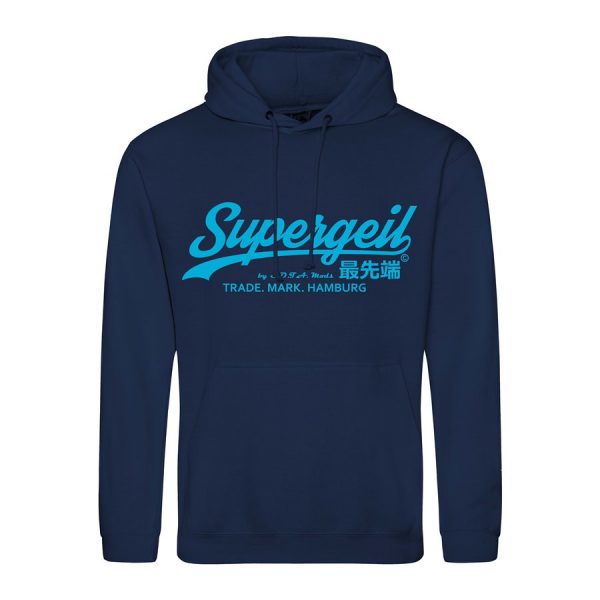 Hoodie Herren "Supergeil Classic" Navy