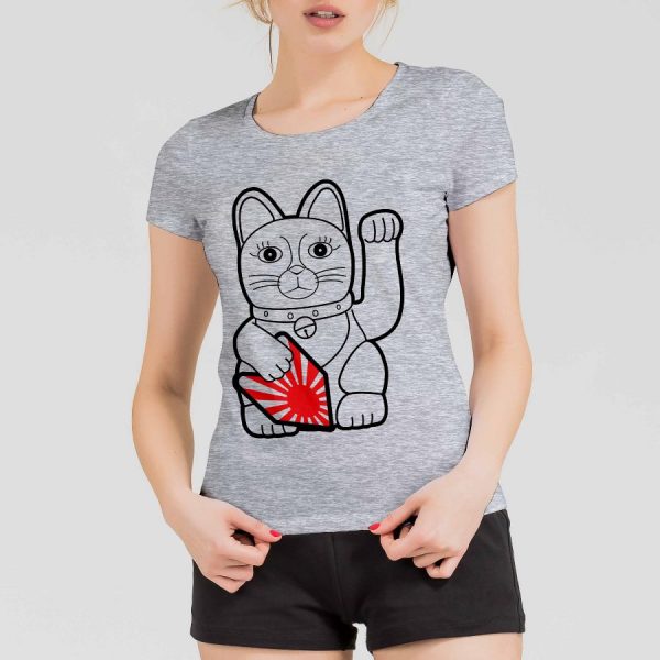T-Shirt Damen "Rising Sun Neko" – Bild 4