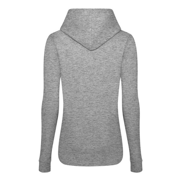 Hoodie Damen "Supergeil Classic" Heather Grey – Bild 2
