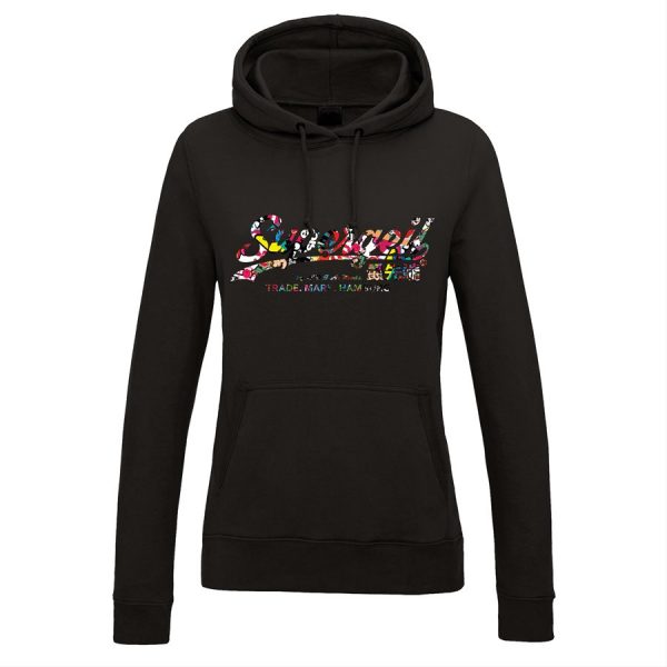 Hoodie Damen "Supergeil Classic" Schwarz – Bild 5