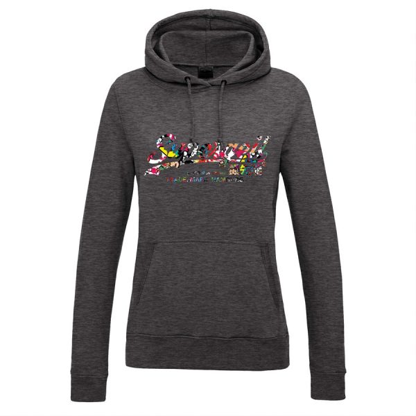 Hoodie Damen "Supergeil Classic" Charcoal