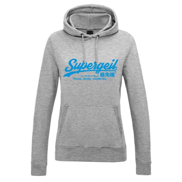 Hoodie Damen "Supergeil Classic" Heather Grey