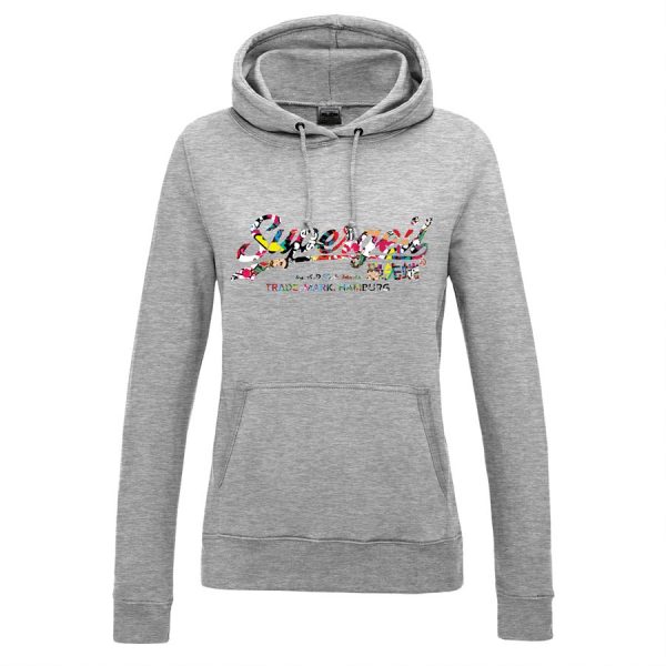 Hoodie Damen "Supergeil Classic" Heather Grey – Bild 8