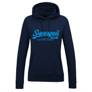 Hoodie Damen "Supergeil Classic" Navy