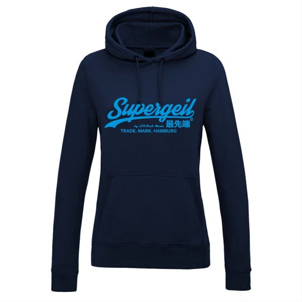 Hoodie Damen "Supergeil Classic" Navy