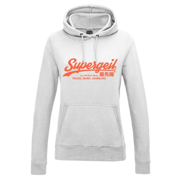 Hoodie Damen "Supergeil Classic" Weiß – Bild 10