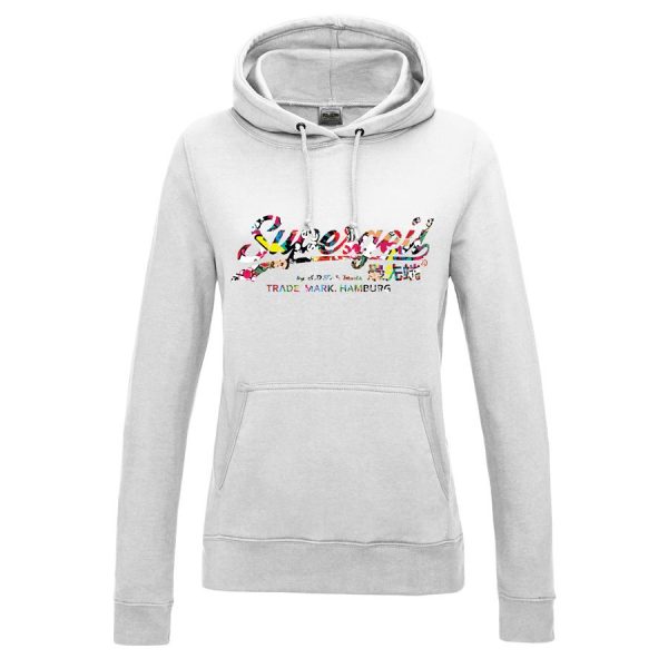 Hoodie Damen "Supergeil Classic" Weiß – Bild 6